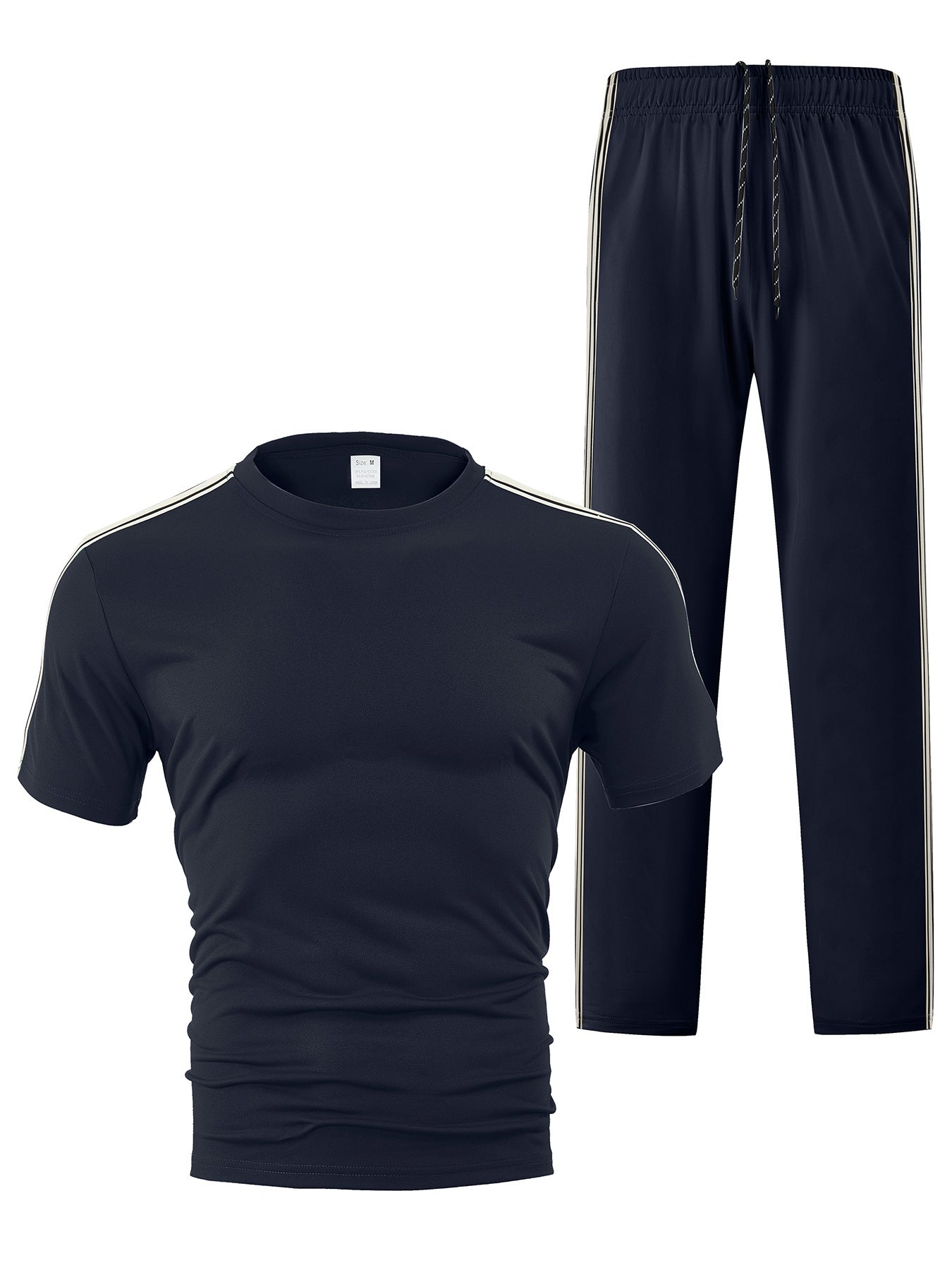 S-3XL Men's Casual Short-sleeved Trousers Sports Suit