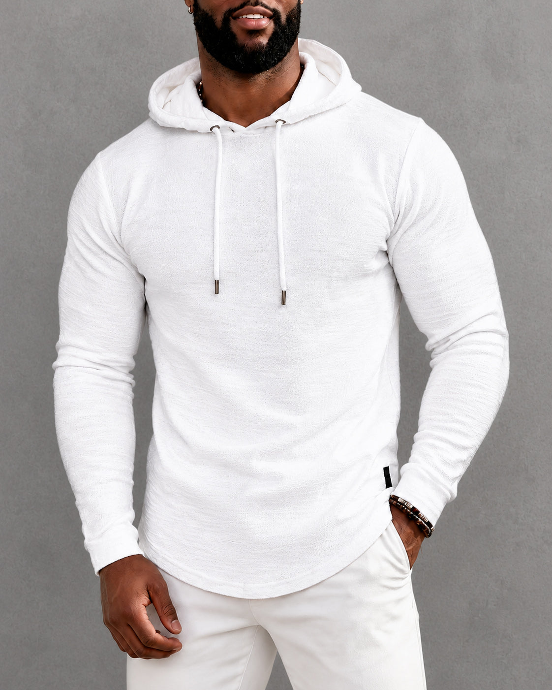 Big & Tall Men's Slim Fit Long Sleeve Hooded T Shirt