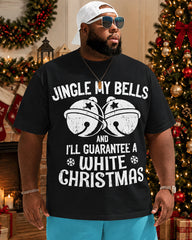 Big & Tall Men's Funny Christmas Jingle My Bells Offensive Humor Cotton T-Shirt