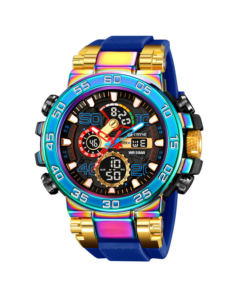Sports Colorful Luminous Chronograph Waterproof Multifunctional Watch