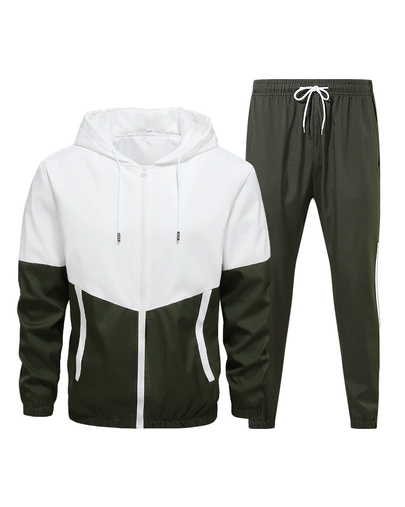 Big & Tall Men's Colorblock Sports Jacket Set M-6XL