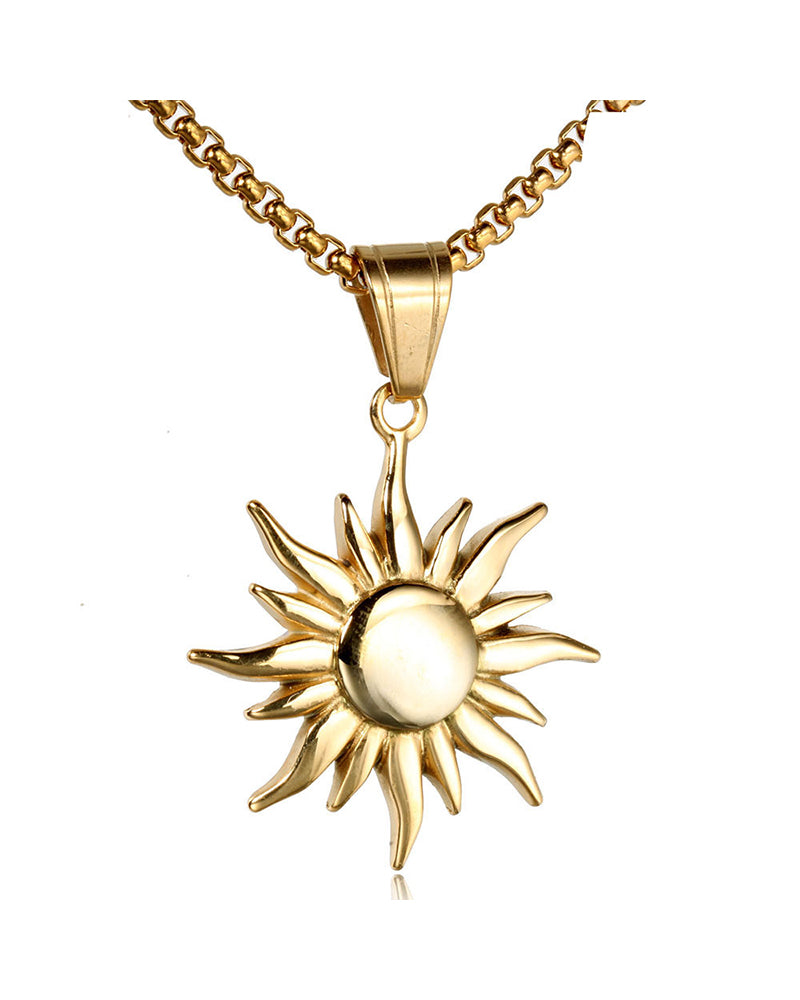 Men's Hip-Hop Sun Pendant Necklace