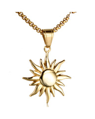 Men's Hip-Hop Sun Pendant Necklace