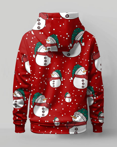 Men's Big and Tall Tracksuit Christmas Snowman Hoodie and Pants Set