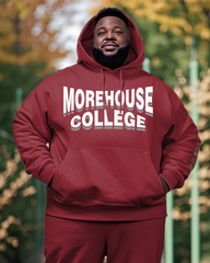 Men's Big & Tall Morehouse University Style Hoodie and Sweatpants Two Piece Set