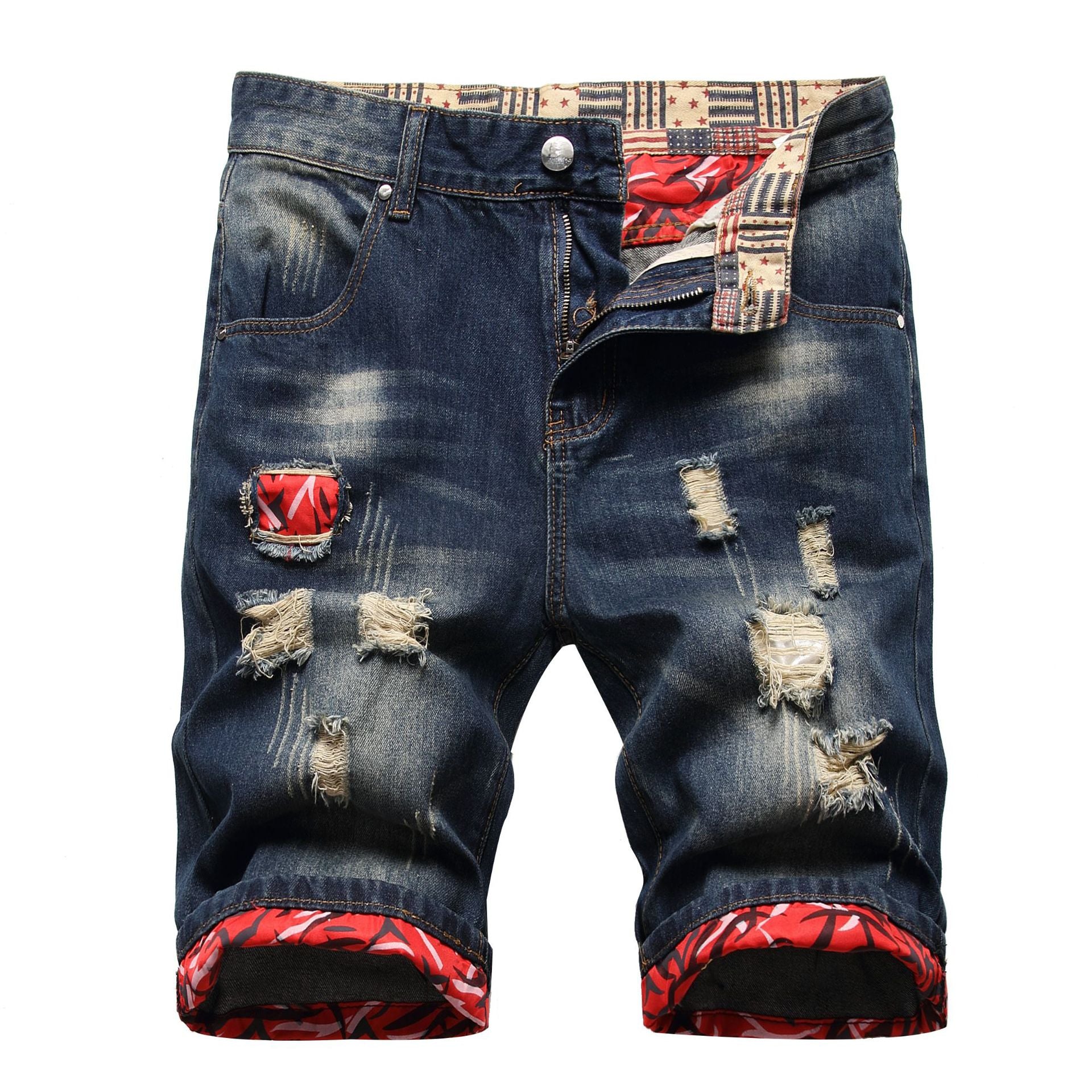 Men's Hole Feature Fashion Trendy Street Shooting Jeans