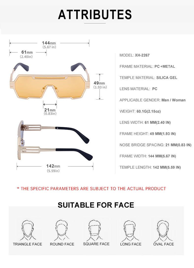 Retro Steampunk Irregular Sunglasses