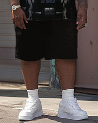 Men's Plus Size Strong Lion Print Short Sleeve T-Shirt and Shorts Set