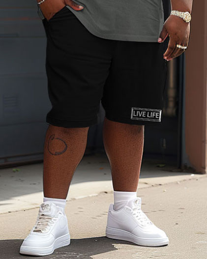 Street Casual Hawkeye Letter Print Large Men's Suit