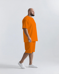 Don’t Think Just Do It Big & Tall Men's Lettering Simple Short-Sleeve T-shirt 2-Piece Set