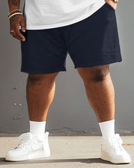 Street Casual Pattern Simple Color-block Printed Large Men's Set