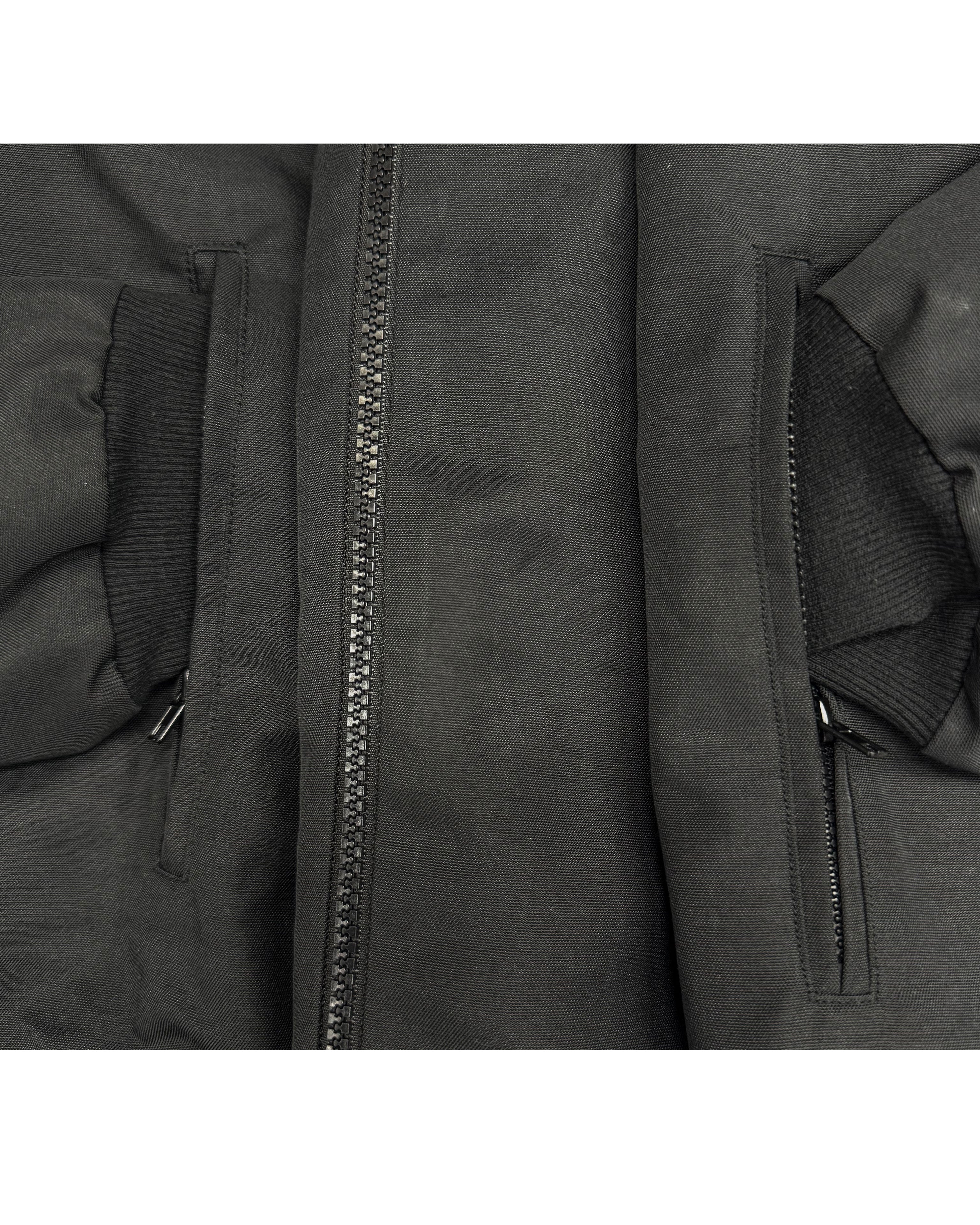 Big & Tall Men's Black-autumn And Winter Three-proof Environmental Protection Fabric Warm Elastic Jacket Coat