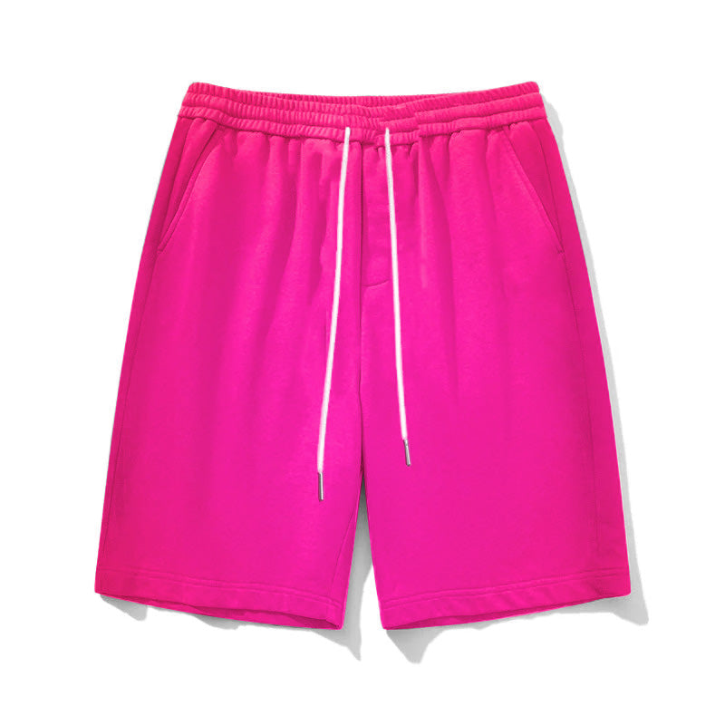 Men's Big Size Solid Color Summer Athletic Shorts