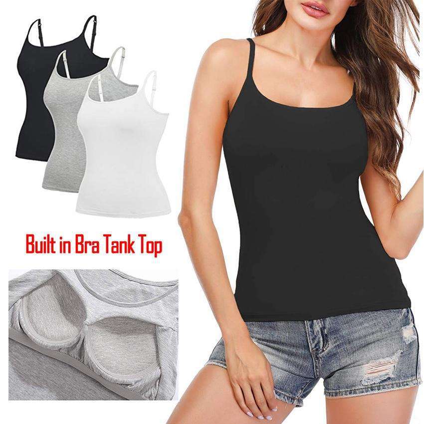 S-6XL Women's Plus Size Solid Color Long Modal Camisole With Chest Pad