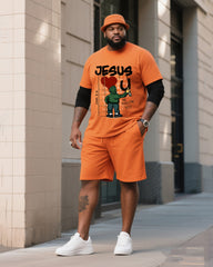 The Daily Leisure Of A Big Man-it Never Gets Old.?He Really Loves You-short Sleeve T-shirt Shorts Suit