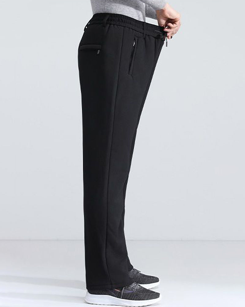 Big & Tall Men's Lambskin Elastic Waist Padded Warm Pants XL-6XL