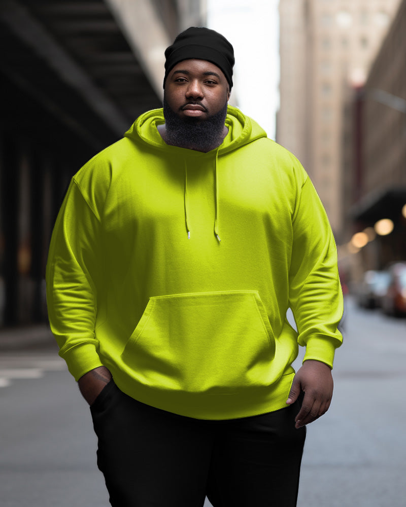 Men's Classic Casual Plus Size Solid Color Hoodie