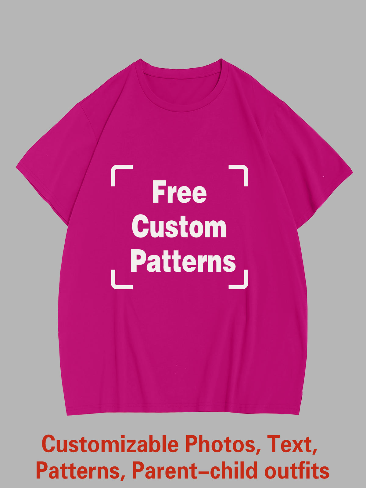Customized Plus Size T-shirt (You Can Upload Pictures, Text, Logo, Etc. To Customize Your Interesting T-shirt)