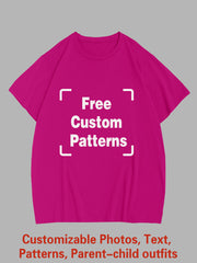 Customized Plus Size T-shirt (You Can Upload Pictures, Text, Logo, Etc. To Customize Your Interesting T-shirt)
