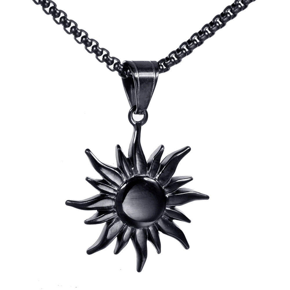 Men's Hip-Hop Sun Pendant Necklace