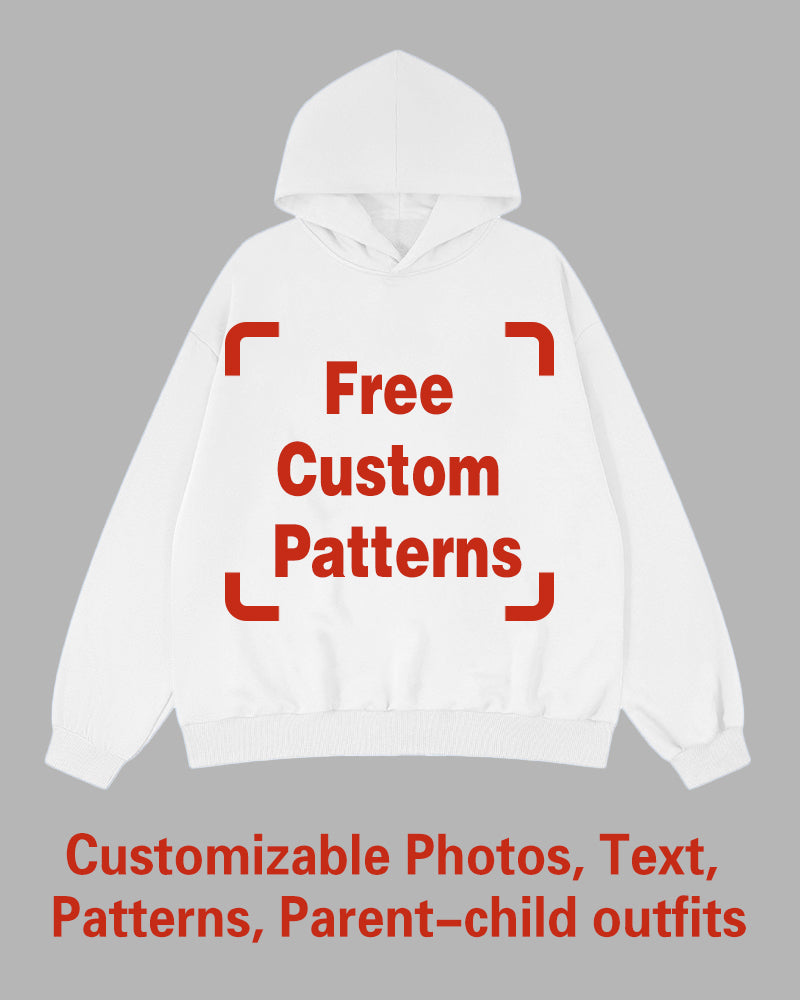 Custom Plus Size Hoodie (You Can Upload Pictures, Text, Logo, Etc. To Customize Your Interesting Hoodie)