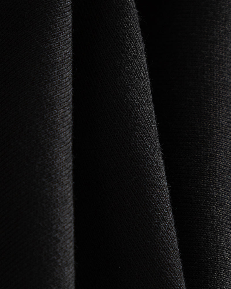 Cotton-Simple Black Letter Print Men's Loose Oversized Hoodie