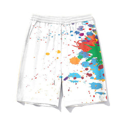 Watercolor Splash Ink Men's Big & Tall Personalized Print Shorts