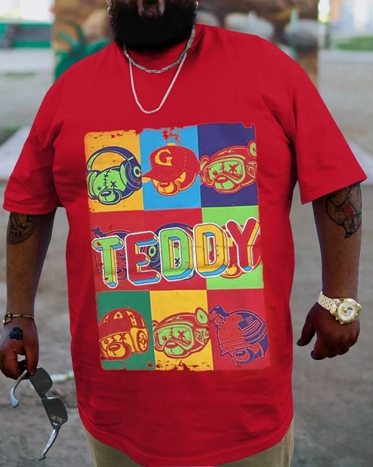Plus Size Red Teddy T-Shirt