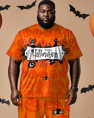 Halloween Short Sleeve T-shirt Plus Size Men's Suit
