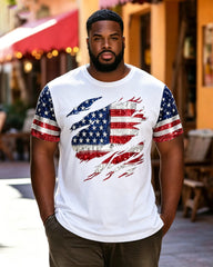 Big & Tall Men's 250th Anniversary Print Short Sleeve Shirt