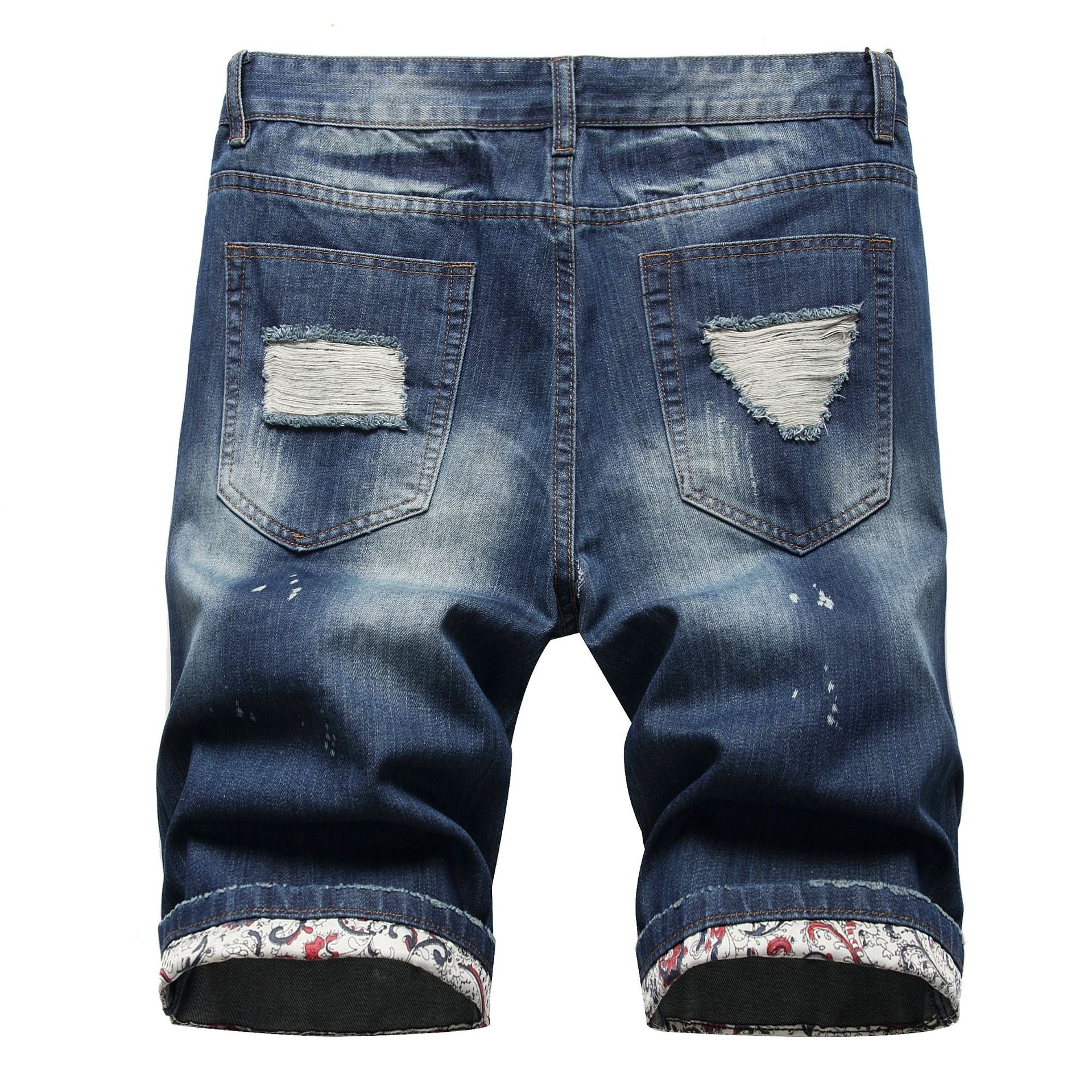 Men's Hole Feature Fashion Trendy Street Shooting Jeans
