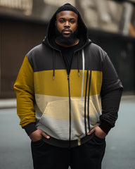 Men's Big & Tall Classic Colorblock Graphic Zip Hoodie