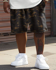 Street Casual Camouflage Colorblock Printed Large Men's Set