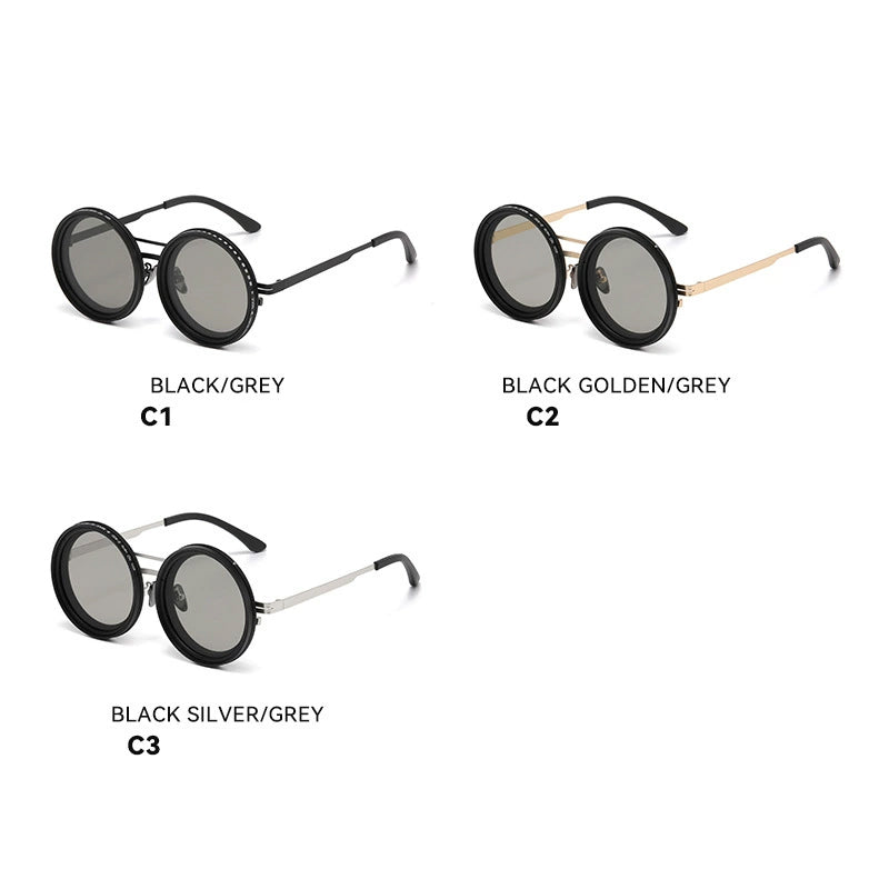 ND 9 - Level Adjustable Dimming Sunglasses, Infinite Rotation Filter, Retro Personalized Polarized Sunglasses, Steampunk Style
