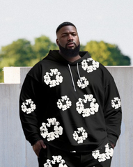 Big Men's Denim Tears Tracksuit Goth Puff Print Hoodie Set