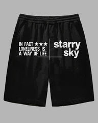 Big and Tall Men's Simple Style Funny Saying starry sky Printed Outdoor Casual Shorts