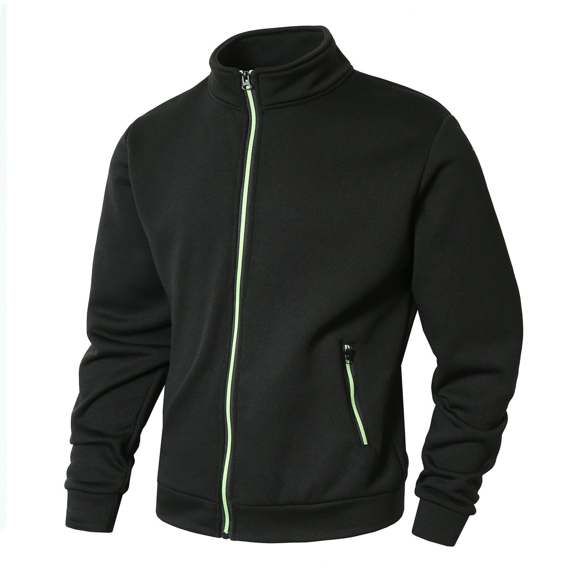 S-3XL Men's Autumn And Winter Stand Collar Cardigan Sweater Fleece-lined Knitted Coat