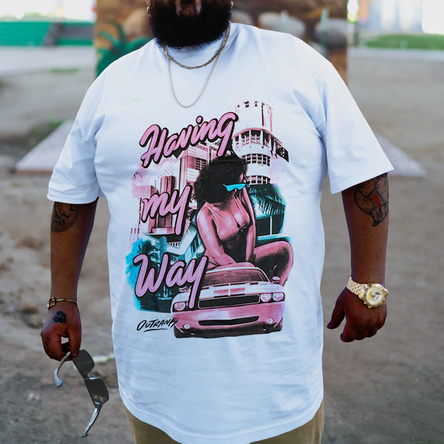 Plus Size White Haning My Way T-Shirt