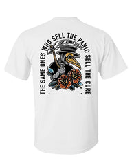 Men's Plus Size Street Fashion The Same Ones Who Sell The Panic Sell The Cure Printed Round Neck Short Sleeve T-Shirt