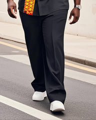 Big Boy Must-Have Fashion African Impression Totem Print Long Sleeve Shirt Trousers Suit