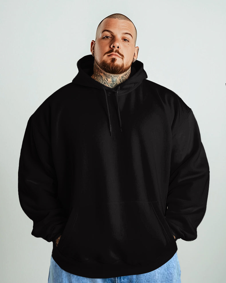 Cotton Solid Color Men's Loose Oversized Hoodie