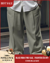 Men's Plus Size Solid Color Casual Trousers