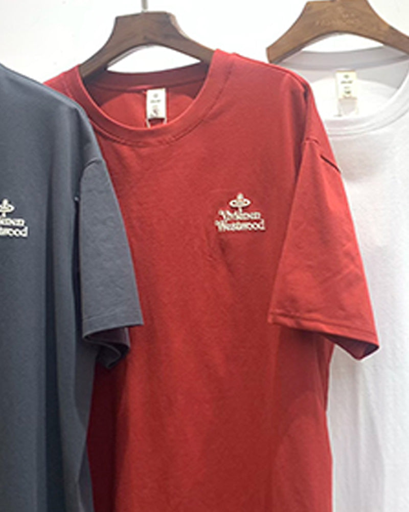 4XL-8XL Big & Tall Men's Daily Casual Letter Cotton Crewneck Short-sleeved T-shirt 4XL-8XL