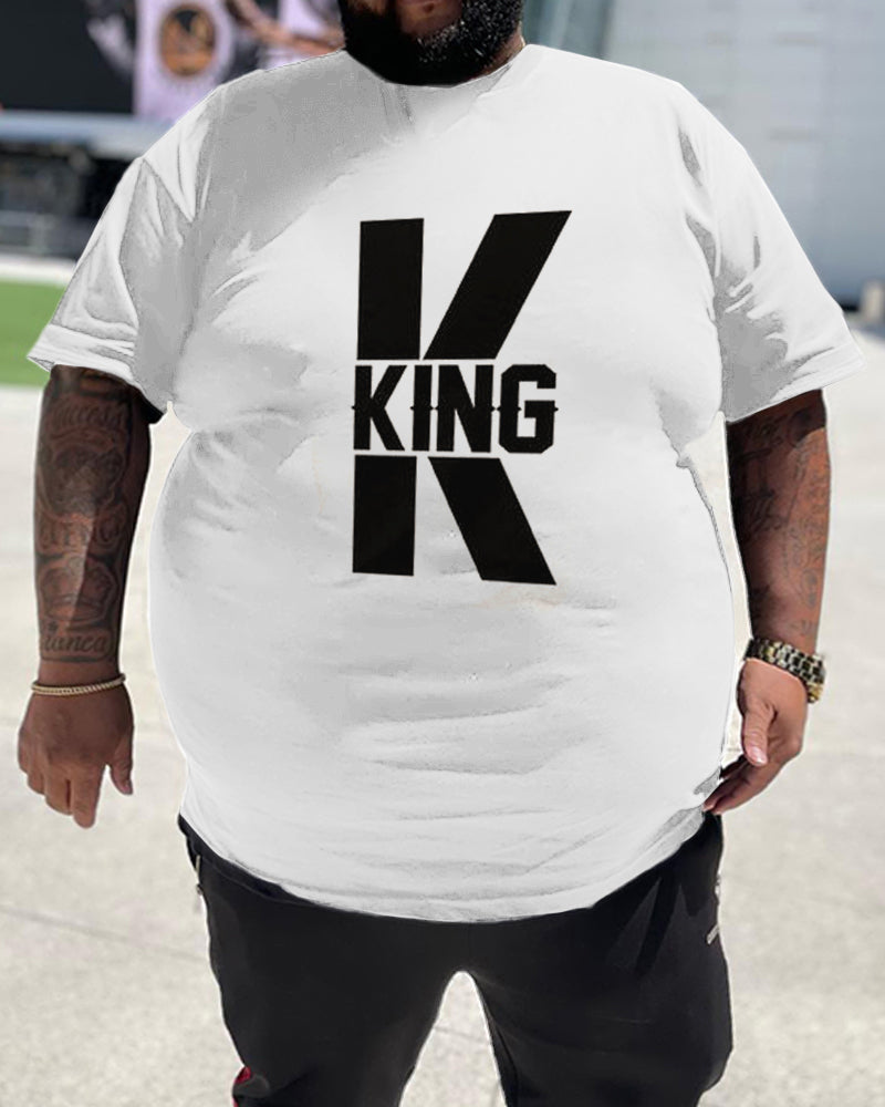 King Queen Couples Plus Size  Personalized Print T-Shirt