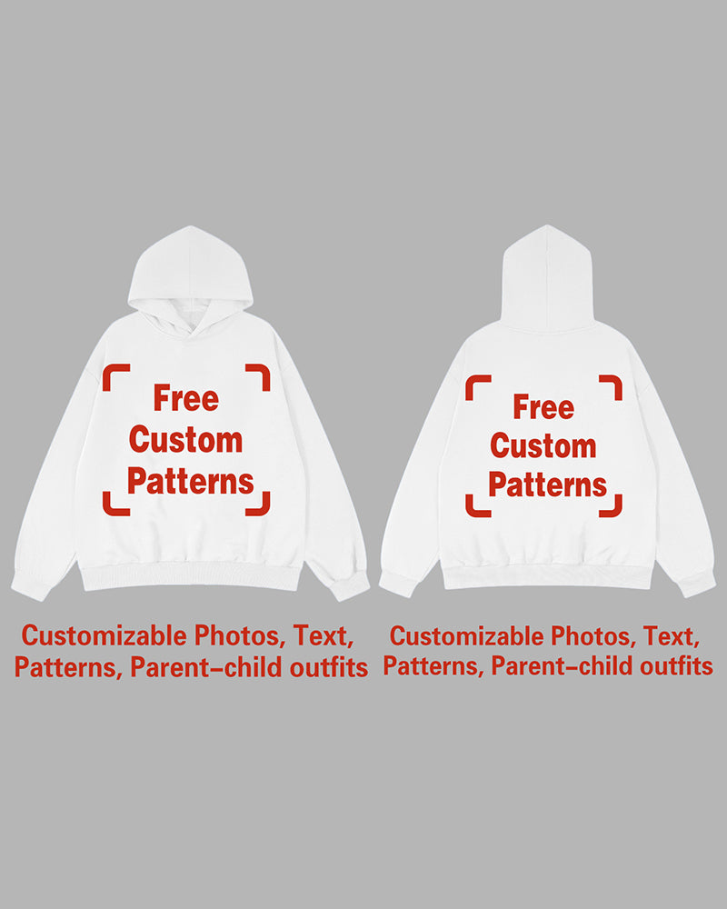 Custom Plus Size Hoodie (You Can Upload Pictures, Text, Logo, Etc. To Customize Your Interesting Hoodie)