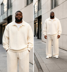 M-8XL Spring And Autumn Leisure Sports Suit Two-piece Set