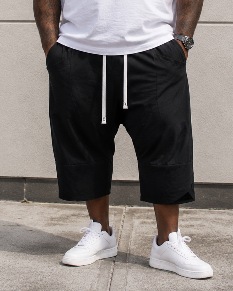 5XL-11XL Quick-drying Cropped Pants With Extra Fat And Loose