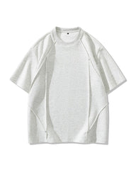 L-9XL Solid Color Heavy Cotton Round Neck Short-sleeved T-shirt
