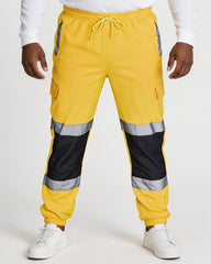 Big & Tall Men's Spliced Reflective Strip Toe Overalls S-4XL