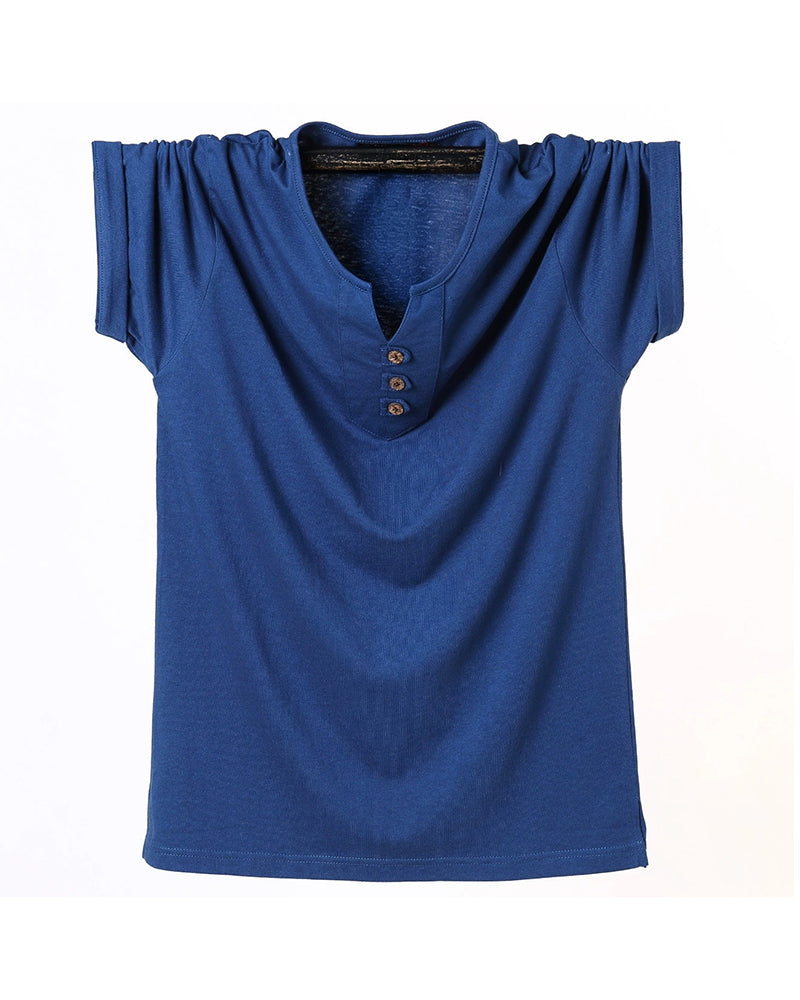 M-8XL Plus Size V-Neck Sweat Tee